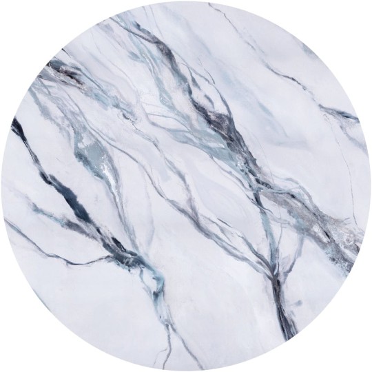 Wall Art Silvering - mural koło w motyw marmuru
