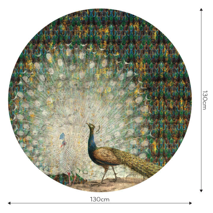 Wall Art Peacock - mural koło w pawia
