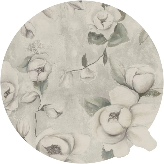 Wall Art Kotone Olive - mural koło w kwiaty bawełny