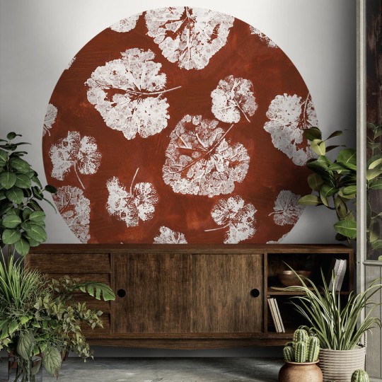 Wall Art Foglia Rust - mural koło w liście