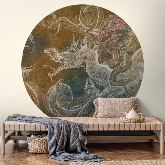 Wall Art Draco - mural koło w smoka