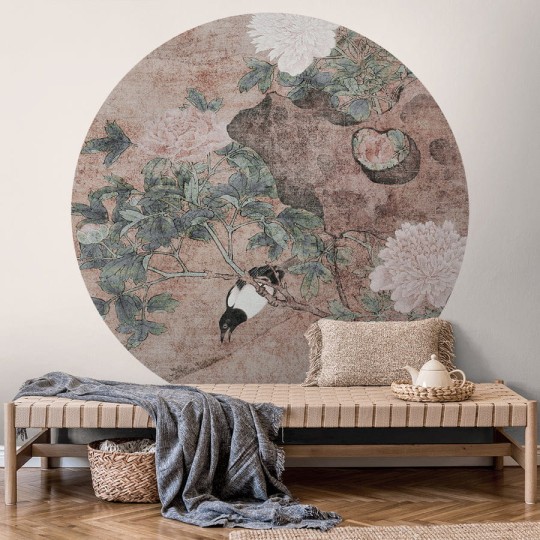 Wall Art Corvus - mural koło w stylu japońskim