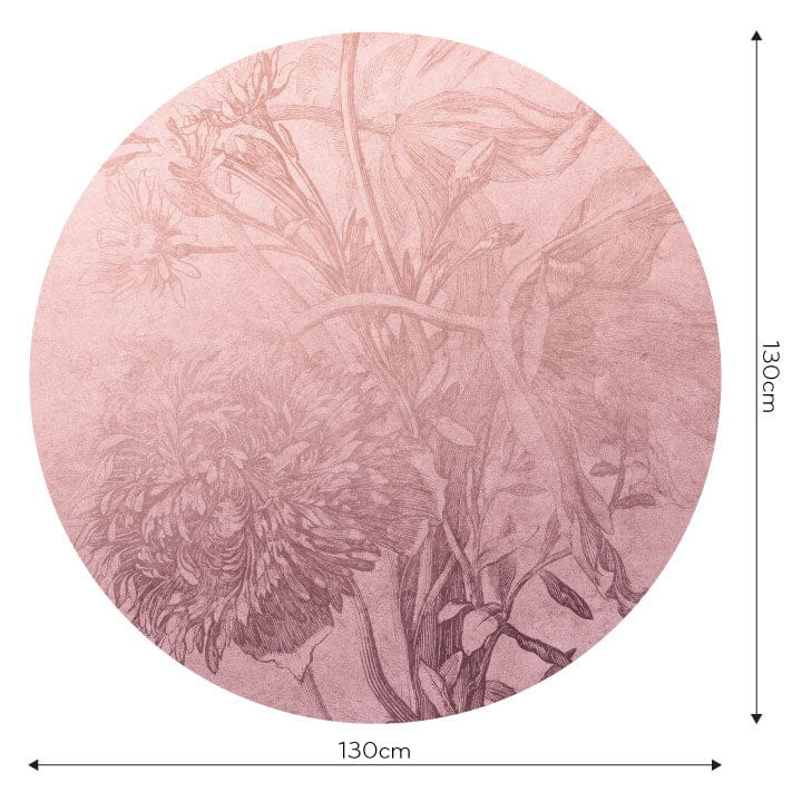 Wall Art Blossom Ombre Flower - mural koło w motyw ombre i roślin