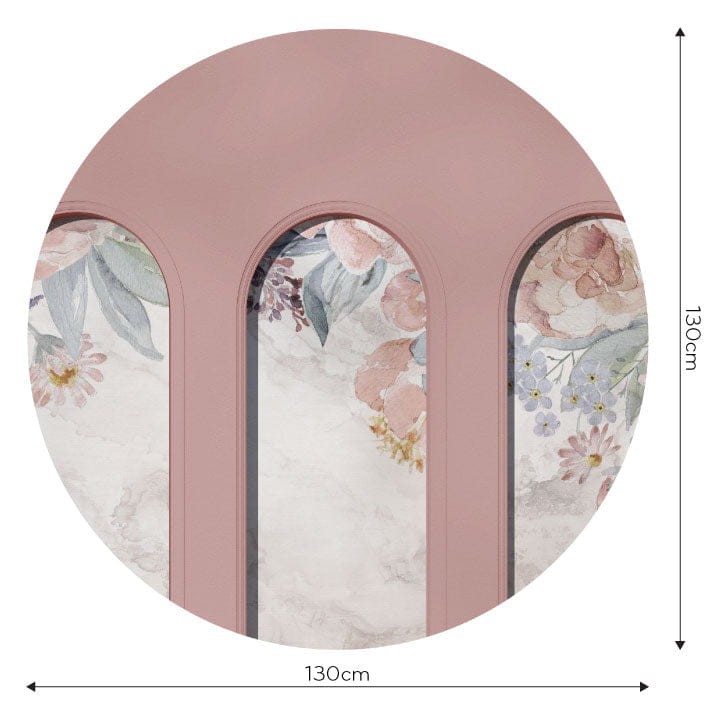 Wall Art Libra Pink Nettare - mural koło w architektonicznym stylu