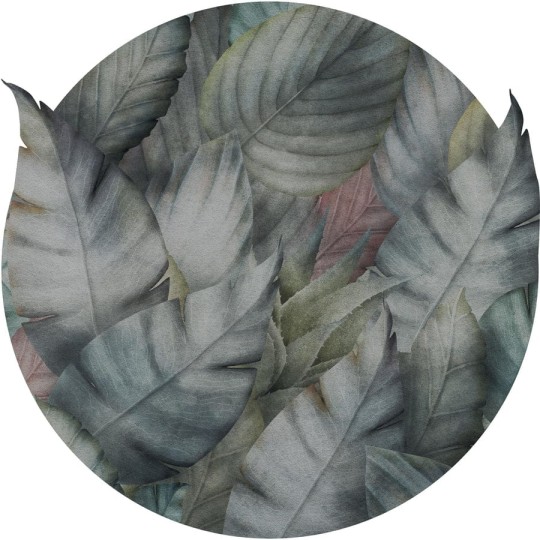Wall Art Foliage Green WMF010G - mural koło w liście