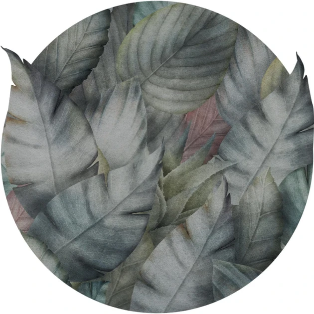 Wall Art Foliage Green WMF010G - mural koło w liście