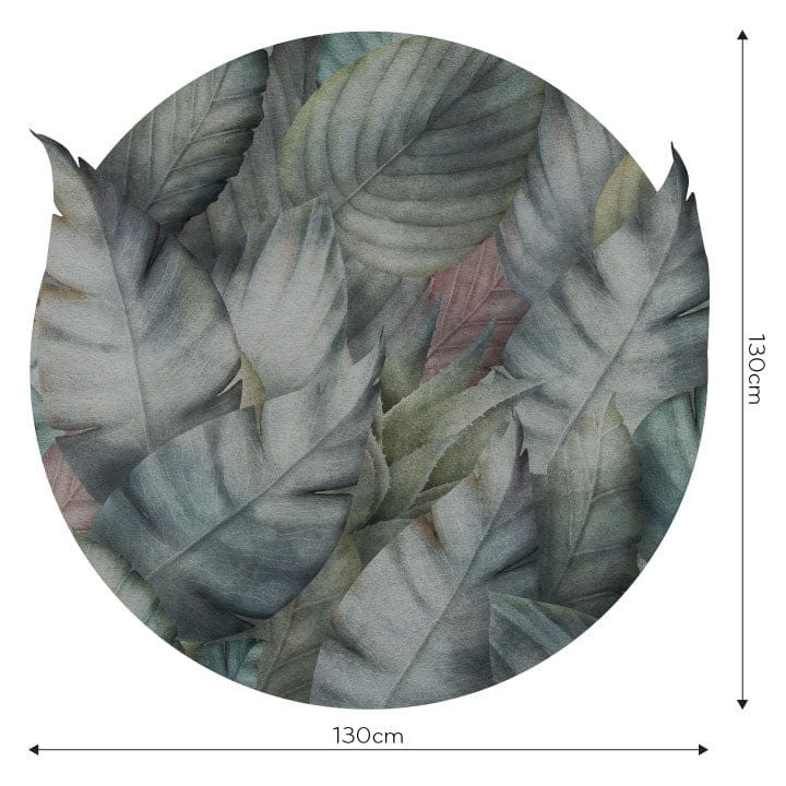 Wall Art Foliage Green WMF010G - mural koło w liście
