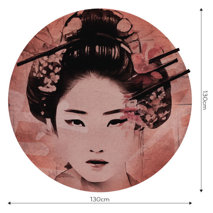 Wall Art Geisha - mural koło z motywem gejszy