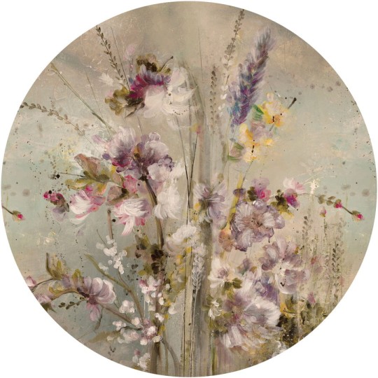 Wall Art Subtilis - mural koło w bukiet polnych kwiatów