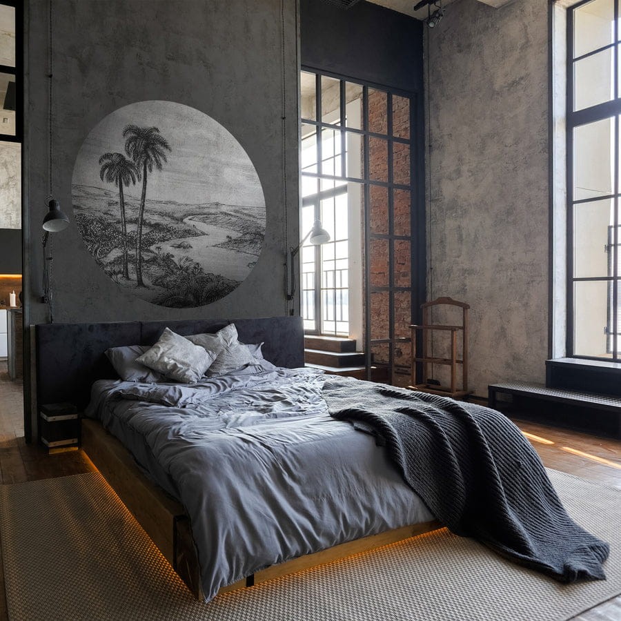 Wall Art Palm - mural koło w palmy