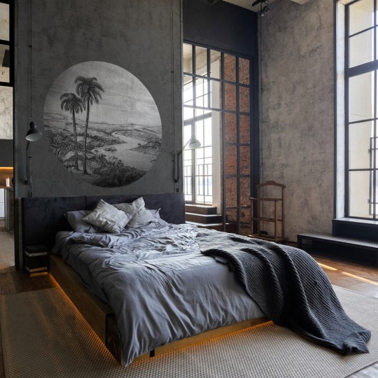 Wall Art Palm - mural koło w palmy