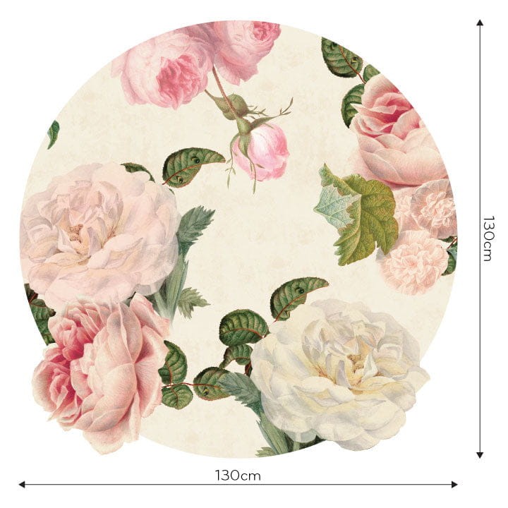 Wall Art Roses Cream - mural koło w róże