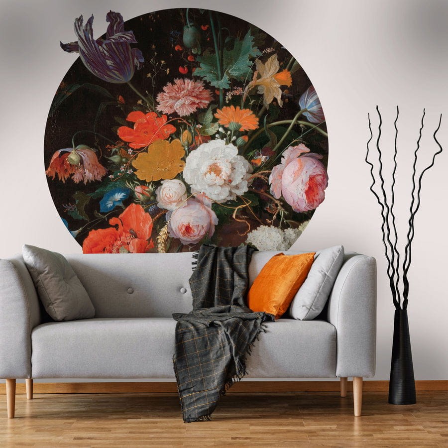 Wall Art Prairie Noire - mural koło w kwiaty