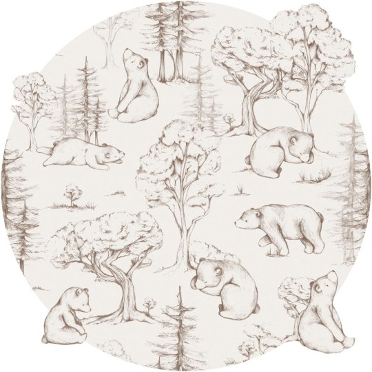 Wall Art Orso - mural koło dziecięcy w niedźwiadki