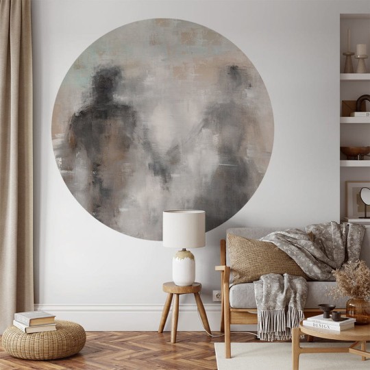 Wall Art Fumo - mural koło w rozmyte sylwetki