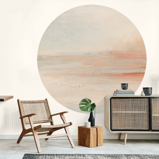 Wall Art Daybreak - mural koło w abstrakcyjnym stylu