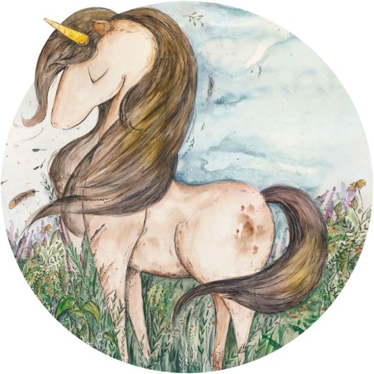 Wall Art Wild Unicorn II - mural koło dla dzieci w jednorożca