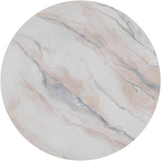 Wall Art Clarity Silver - mural koło w kamienny wzór