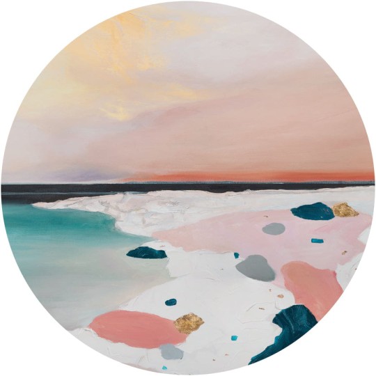 Wall Art Fuerta - mural koło w nadmorski krajobraz