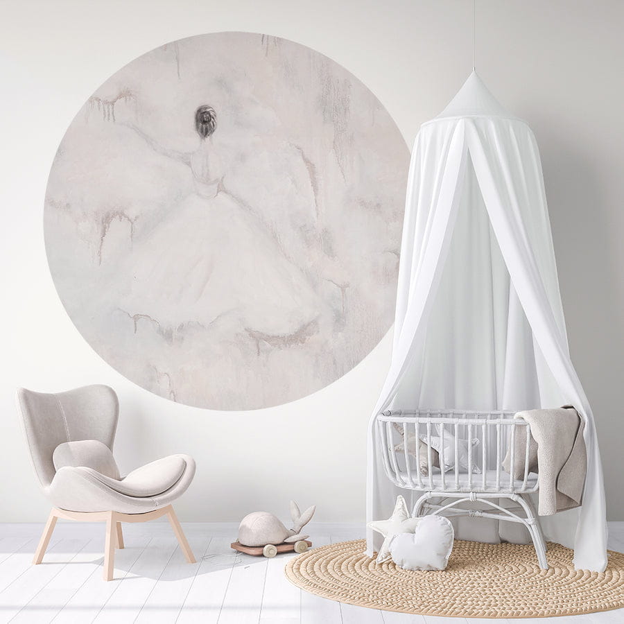 Wall Art Lady Light - mural koło w tańczącą kobietę