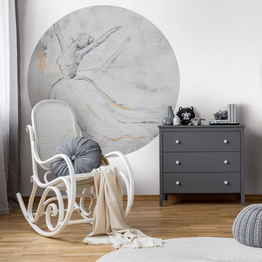 Wall Art Ethereal - mural koło w tańczącą kobietę
