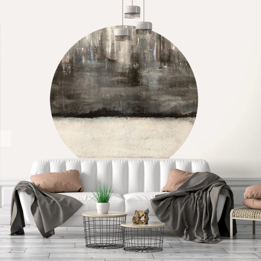 Wall Art Macadamia - mural koło w abstrakcyjnym stylu