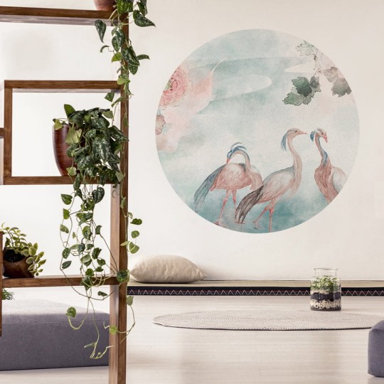 Wall Art Eden - mural koło w ptaki