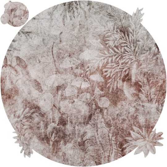 Wall Art Fairytale Rust - mural koło z motywem lasu