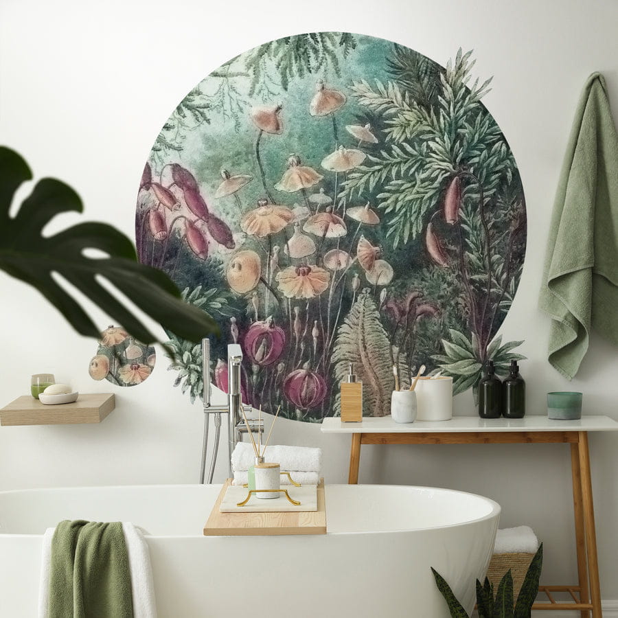 Wall Art Fairytale - mural koło w roślinny motyw