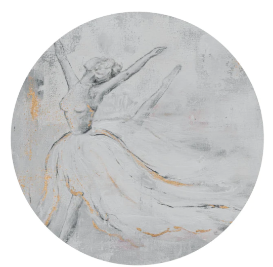 Wall Art Ethereal - mural koło w tańczącą kobietę