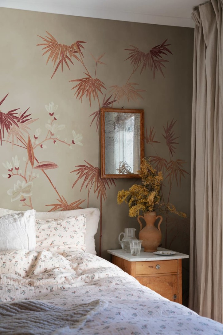 Sandberg S10421 Chinoiserie Garden Bamboo Grove Clay - mural bambusowy gaj