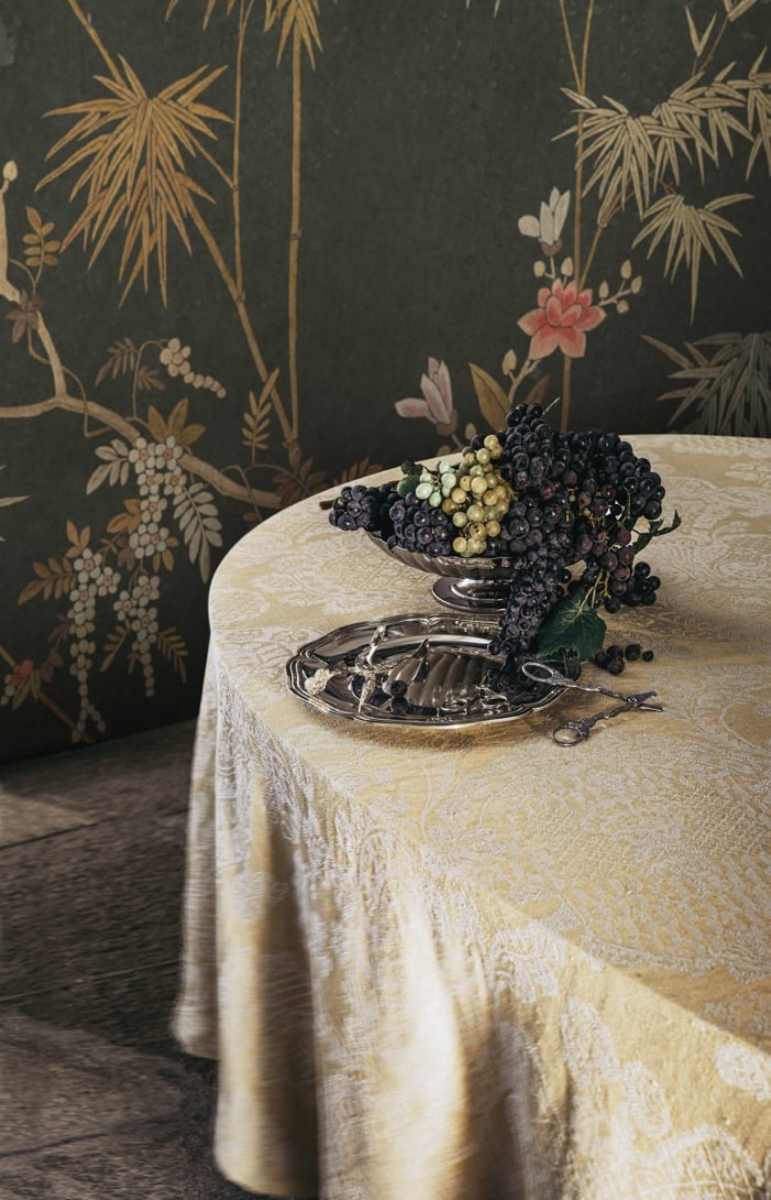 Sandberg S10423 Chinoiserie Garden Bamboo Grove Dark Green - mural bambusowy gaj