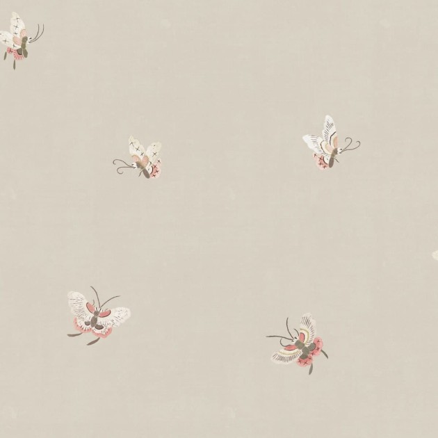 Sandberg S10447 Chinoiserie Garden Butterflies Sandstone - tapeta w motyle