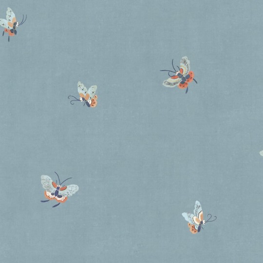 Sandberg S10448 Chinoiserie Garden Butterflies Misty Blue - tapeta w motyle