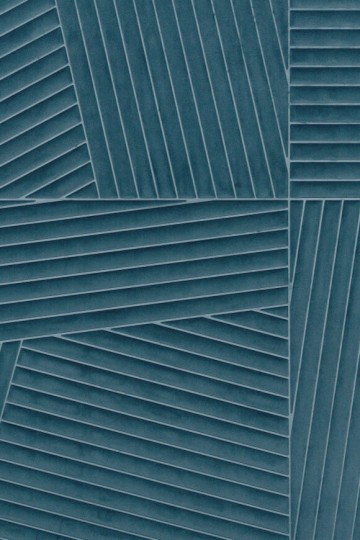 Arte 72530 Kanso Shibumi Azure - tapeta aksamitna imitująca płytki z ukośnymi paskami