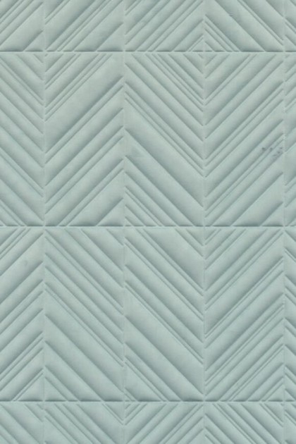 Arte 72512 Kanso Iki Aqua - tapeta aksamitna w trójwymiarowy wzór płytek z jodełką