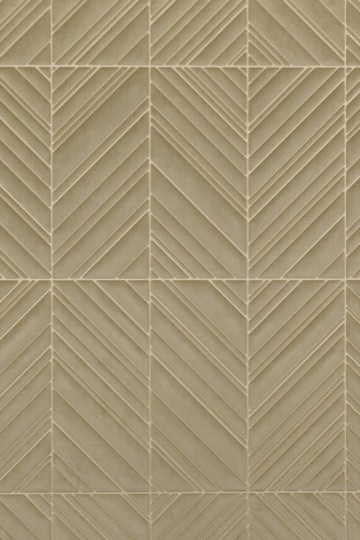 Arte 72514 Kanso Iki Toffee - tapeta aksamitna w trójwymiarowy wzór płytek z jodełką