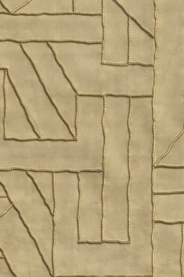 Arte 58501 Le Couturier La Derive Bronze - tapeta haftowana o trójwymiarowym geometrycznym wzorze