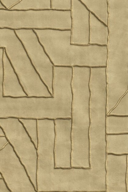 Arte 58501 Le Couturier La Derive Bronze - tapeta haftowana o trójwymiarowym geometrycznym wzorze