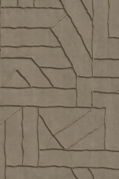 Arte 58502 Le Couturier La Derive Truffle - tapeta haftowana o trójwymiarowym geometrycznym wzorze