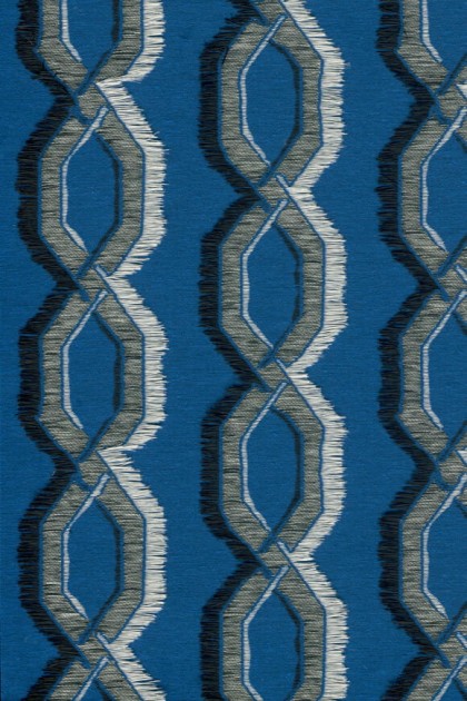 Arte 58522 Le Couturier Franges Cobalt - tapeta żakardowa w zygzaki