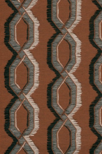 Arte 58524 Le Couturier Franges Chestnut - tapeta żakardowa w zygzaki