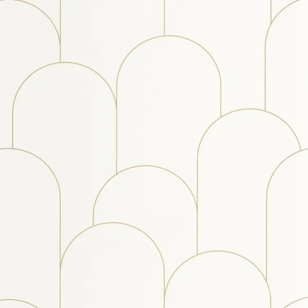 Caselio 105280020 Elegance Ornament Blanc dore - tapeta w łuki