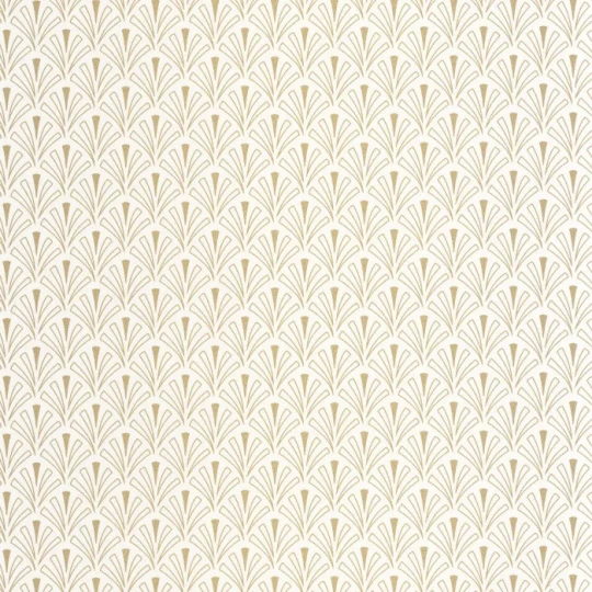 Caselio 105300010 Elegance Abundance Beige dore - tapeta w palmetę w stylu art deco