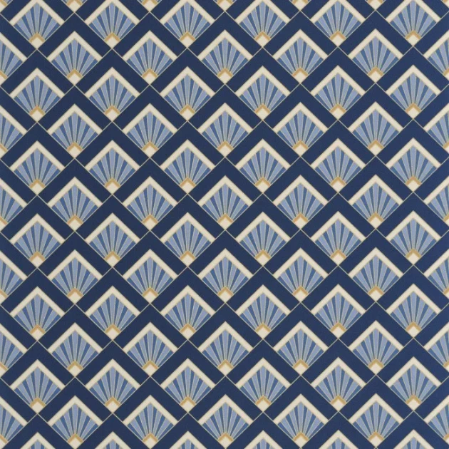 Caselio 105316060 Elegance Effervescence Bleu d outre mer dore - tapeta w stylu art deco