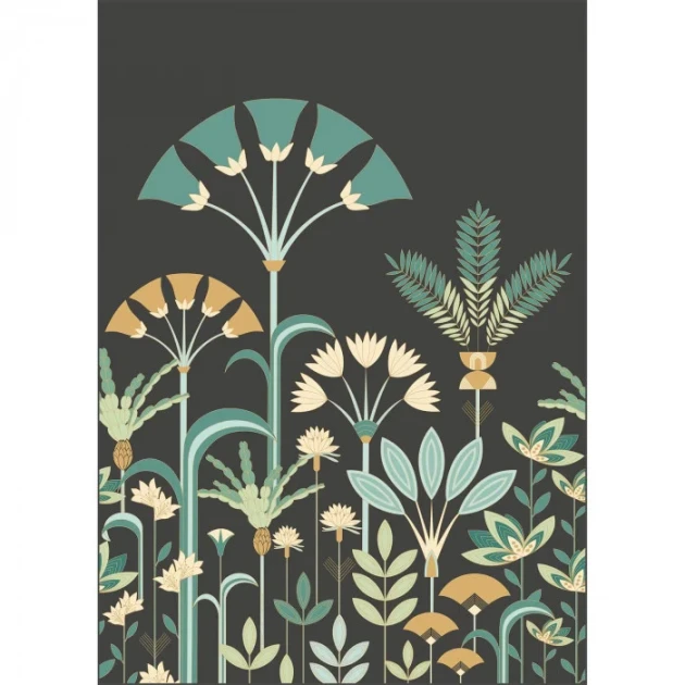 Caselio 105327005 Elegance Luxuriance S Vert - mural roślinny w stylu art deco