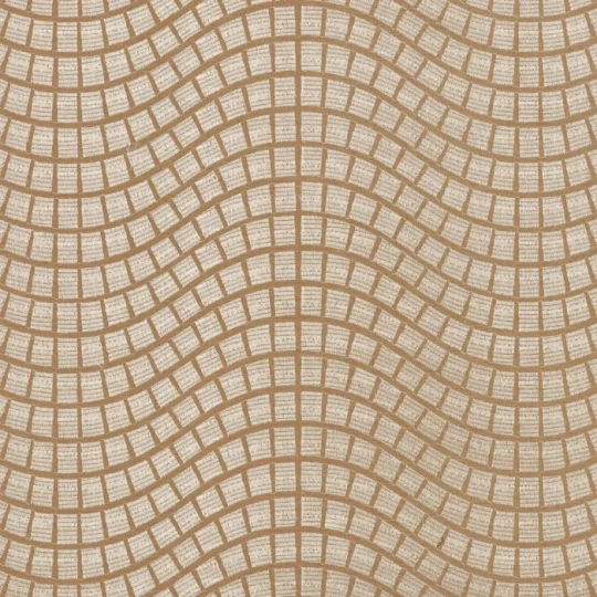 Casamance 71350108 Hikari Onsen Beige naturel - tapeta haftowana w kwadraty beżowa