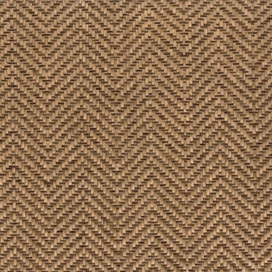Casamance 71430547 Hikari Kasane Naturel - tapeta strukturalna w jodełkę w kolorze ciemnego beżu