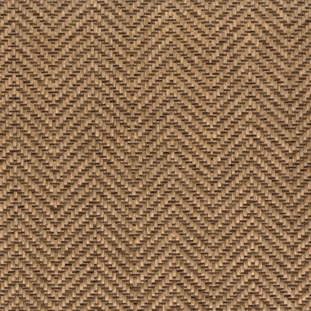 Casamance 71430547 Hikari Kasane Naturel - tapeta strukturalna w jodełkę w kolorze ciemnego beżu