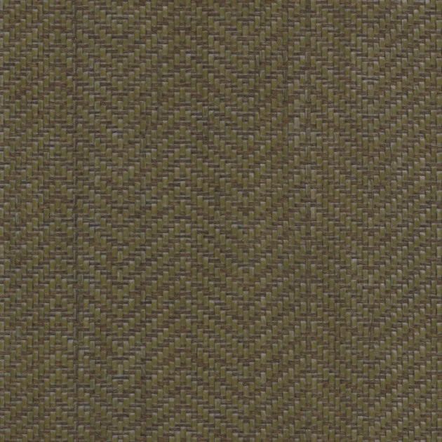 Casamance 71430652 Hikari Kasane Kaki - tapeta strukturalna w jodełkę w kolorze khaki